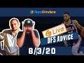 DRAFTKINGS NBA DFS PICKS AND STRATEGY 8/3/20 GRINDERSLIVE SPONSORED BY ROTOGRINDERS
