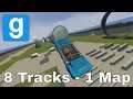 Garry's Mod Map Review: gm_racetest (8 Tracks in one map)