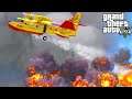 GTA 5 Firefighter Mod CL415 Water Bomber Airplane Fighting A Wildfire
