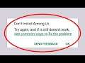 How To Fix Can't Install Among Us Game Error On Google Play Store Android & Ios