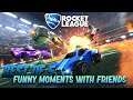 Rocket League - Best of 5 against Friends. Funny moments!