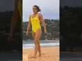 Ashley Cheadle One-Piece Yellow Swimsuit Scene