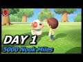 Day 1: Paying off 5000 Nook Miles // ANIMAL CROSSING NEW HORIZONS walkthrough no commentary, part 1