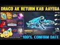 DRACO AK RETURN KAB AAYEGA | DRACO AK RETURN | DRACO AK RETURN CONFIRM DATE | EVO AK RETURN DATE