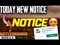 😎🔥New Notice in Battlegrounds Mobile India | Battlegrounds Mobile India 1.5 Update Notice Explain