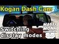 Kogan Rear View Mirror Dash Cam Part 2 - Installation, Switching display modes