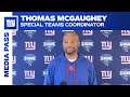 Thomas McGaughey on Kadarius Toney as Option at Punt Returner | New York Giants