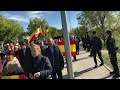 Comitiva de manifestantes franquistas bajan a Mingorrubio
