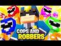 Minecraft MODDED Cops And Robbers | MIGHTY MORPHIN POWER RANGERS!