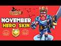 November Season New Hero Skin 2021| Gold Pass Rewards | Clash of clans