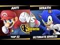 The Quarantine Series Top 32 - ANTi (Snake, Mario) Vs. Wrath (Sonic) Smash Ultimate - SSBU
