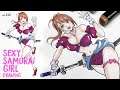 How to draw Sexy Samurai Girl | Manga Style | sketching | anime character | ep-332