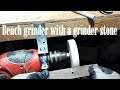 How to turn the drill into a bench grinder with a grinder stone Homemade Tool Ideas