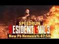 Resident Evil 3 Nemesis / Speedrun Nemesis% Nuevo PB 47:58 caen Los Nemesis