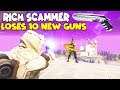 Rich Scamming Kid Loses 10 NEW Guns! 😱 (Scammer Gets Scammed) Save The World