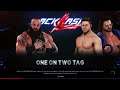 WWE 2K20 Braun Strowman VS The Miz,John Morrison 1 VS 2 Handicap Elimination Tag Match