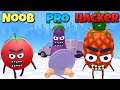 NOOB vs PRO vs HACKER in Hit Tomato 3D