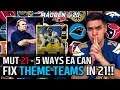 5 Ways to Fix "Theme Teams" in Madden 21 | Madden 21 Concept