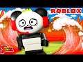 ROBLOX THE FLOOR IS LAVA! Let’s Play Roblox Lava Run with Combo Panda
