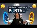 ASMR Gaming Relaxing Puzzle Game Portal Bridge Constructor Mind Games! (Whispered)