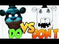 DOs & DON'Ts Drawing Five Nights At Freddy's HELP WANTED In 1 Minute CHALLENGE!