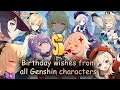 [Genshin Impact] Birthday wishes from all waifus!