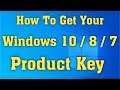 How to get your product key for Windows 7/8/10