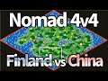 Nomad 4v4! Finland vs China with NEW Capture Age!