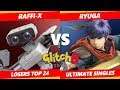 Glitch 8 SSBU - Raffi-X (ROB) Vs. Ryuga (Ike) Smash Ultimate Tournament Losers Top 24