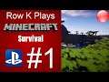 Row K Plays Minecraft PS4 Survival Live Part 1