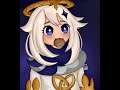 [SpeedPaint] Paimon comiendo una galleta 🍪❤️