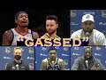 📺 Stephen Curry, Draymond, Kerr, Bazemore: “gassed”, “could’ve easily been a 5-0 trip”, second unit