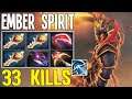 x3 Divine Rapier Ember Spirit VS PL 33 Kills | Dota 2 Gameplay
