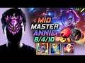 Master Annie MID vs Twisted Fate - 천상계 장인 미드 애니 템트리 룬 리안드리 포식자 - LOL KR 11.9