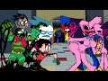 PIBBY Robin vs Huggy Wuggy & Kissy Missy (Corrupted Characters) FNF Teen Titan Mod x Poppy Playtime