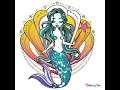 Coloring Fun By Number - A Mermaid Girl With Yellow Golden Shell Pics