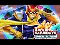Super Smash Bros Ultimate -  Captain FALCON!!  with Viewers and Subscribers!  SMASH SATURDAYS!