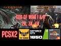 God of War 1 and 2 Benchmark [PCSX2] GTX 1650, Ryzen 5 3550H, 2K, 3K, 4K Native Res, 1080p