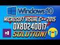 Fix Microsoft Visual C++ 2015 - 2019 Redistributable Setup Failed Error 0x80240017