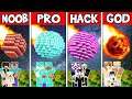 Minecraft: METEOR HOUSE BUILD CHALLENGE - NOOB vs PRO vs HACKER vs GOD in Minecraft Animation