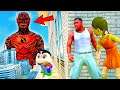 Franklin and Shinchan & Pinchan play HIDE AND KILL with Squid Game Doll In GTA 5
