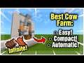 BEST AUTOMATIC COW FARM EVER (SIMPLE AND EFFICIENT) In Minecraft Bedrock 1.19+