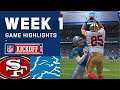49ers vs. Lions Week 1 - Madden 21 Simulation Highlights (Updated Rosters)
