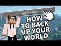 How to Backup your World! Minecraft Java Edition!