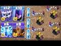Yeti Witch Attack With Zap & Earthquake ! 12 Yeti + 10 Witch + 6 Zap + 8 Earthquake - Clash Of Clans