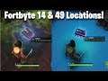 Fortnite FortByte Challenges 14 & 49 Locations | Found within RV park, Found in Trogs Ice Cave