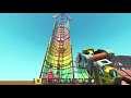 Scrap Mechanic - SpaceX - SN8 - Starship in a colour coded, 1/2 slice wireframe model at 25cm block
