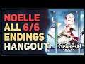 Noelle All Hangout Endings Genshin Impact