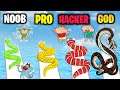 NOOB vs PRO vs HACKER in Snake Snake Master 3d with Shinchan Oggy and Daddy Gaming