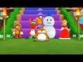Mairo Party 9 Minigames - Step It Up - Tanooki Mario Vs Yoshi Vs Snowman Vs Peach